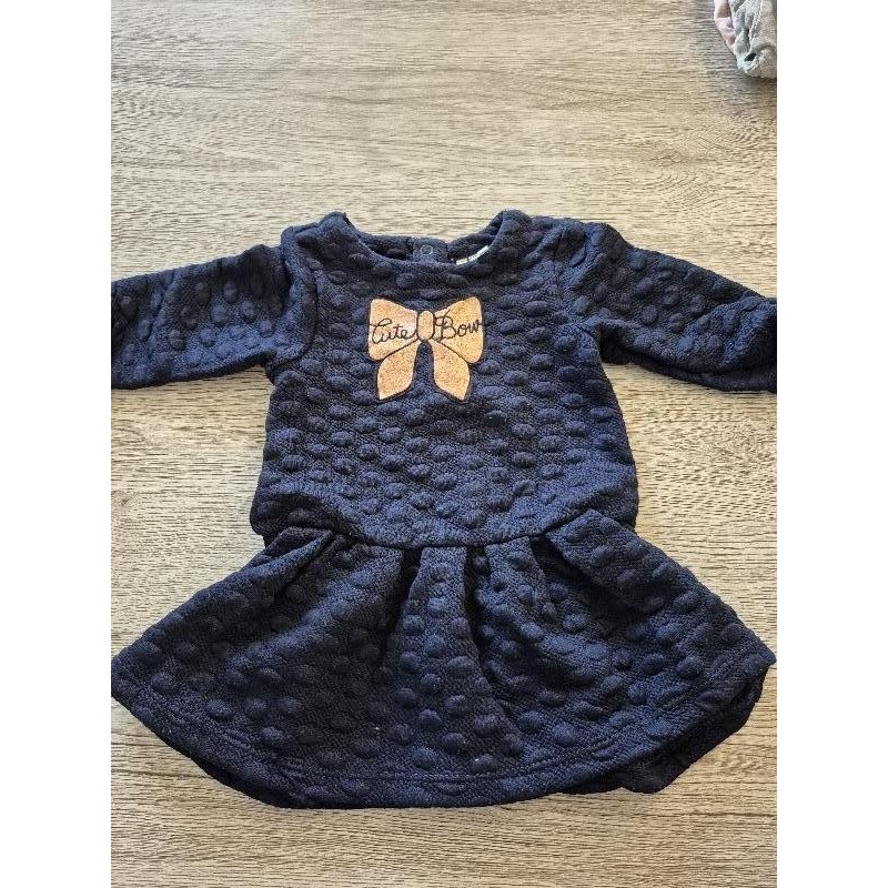 Robe bleu noeud orchestra  TAILLE 6mois