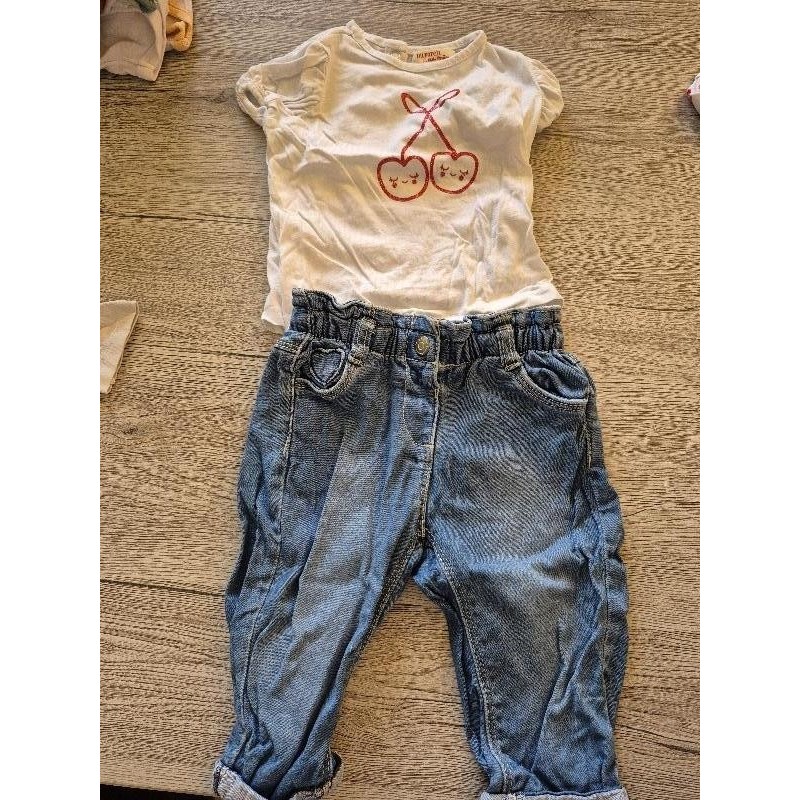 Ensemble jeans tee-shirt ceris TAILLE 9mois