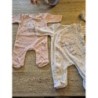 Lot 2 pyjama rose blanc gemo TAILLE 1mois