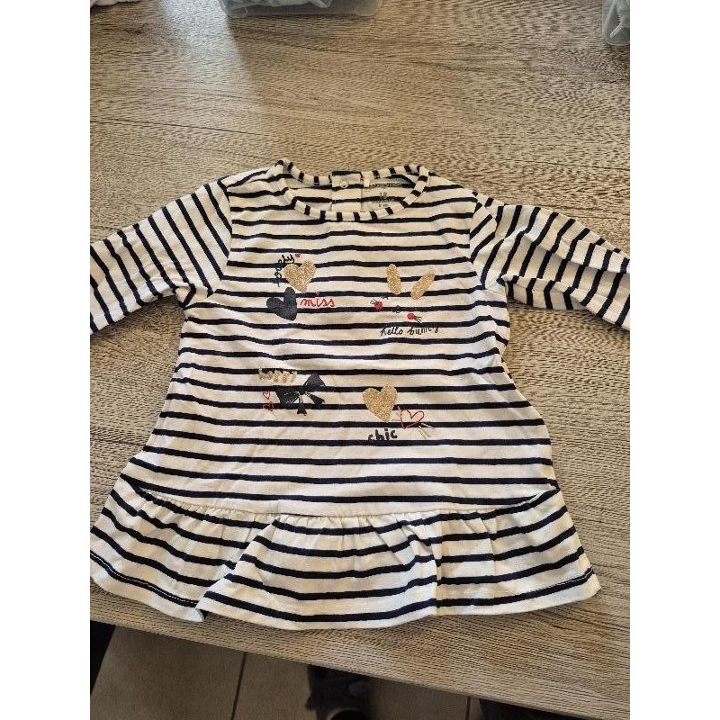 Robe rayure noir orchestra  TAILLE 18mois