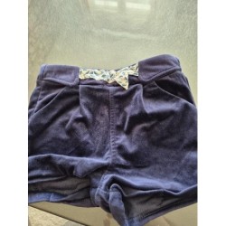 Short velours bleu marine...