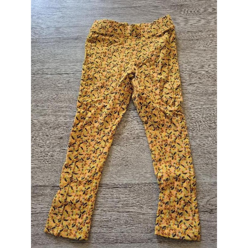 Pantalon jaune fleuri TAILLE 4ans