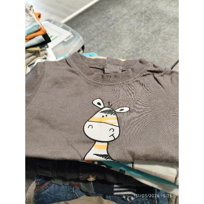 Ensemble marron orange  TAILLE 12 mois