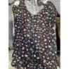 Robe noir a fleur TAILLE 12 ans