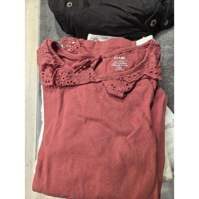 Tee-shirt manche longue rose TAILLE 12 ans