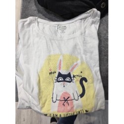 Tee-shirt blanc manche...