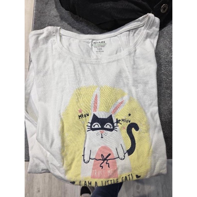 Tee-shirt blanc manche longue  TAILLE 12 ans