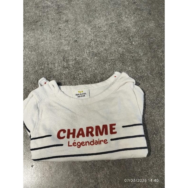T shirt ml tap  TAILLE 3 mois