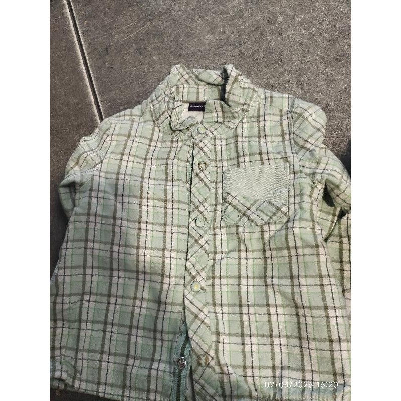 Chemise sergent carreaux vert TAILLE 12 mois