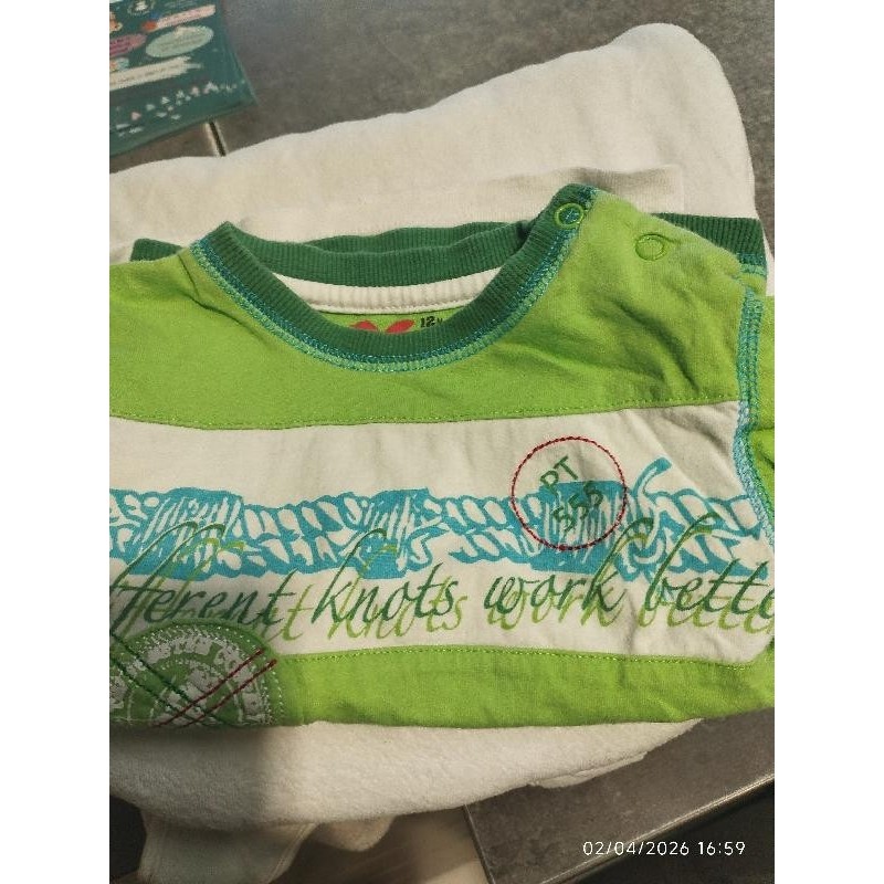 Tshirt mc vert expo TAILLE 12 mois