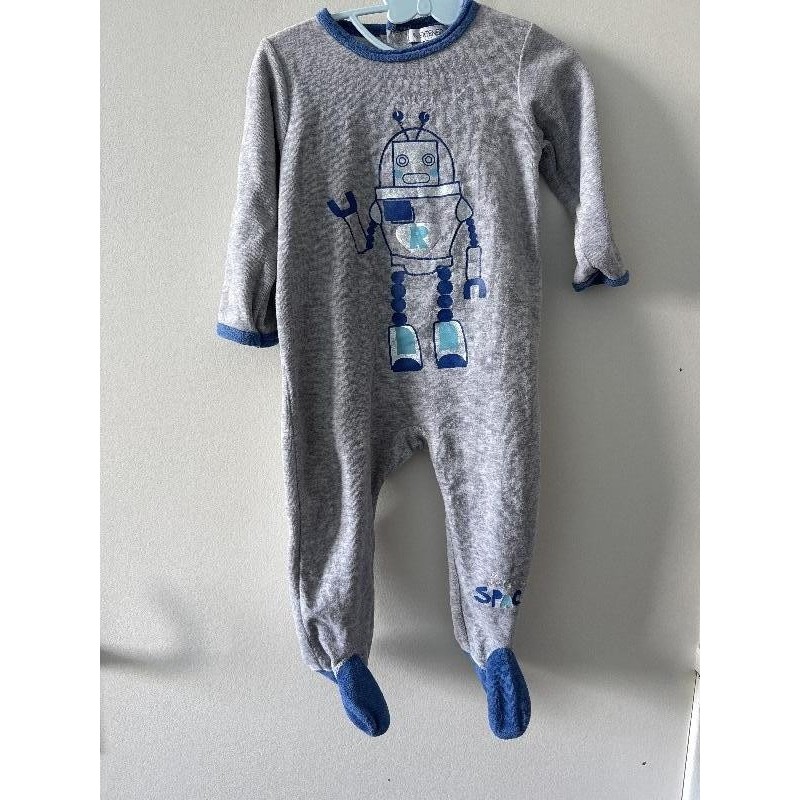 Pyjama bleu et gris  TAILLE 18 mois 