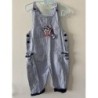 Salopette bleu en coton  TAILLE 12/18 mois 