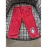Pantalon rouge velours  TAILLE 12 mois 