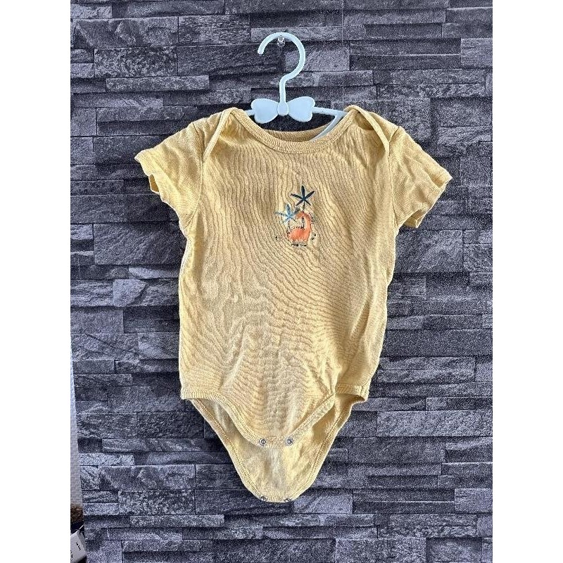 Body, Kiabi, jaune, dinosaures TAILLE 18 mois 