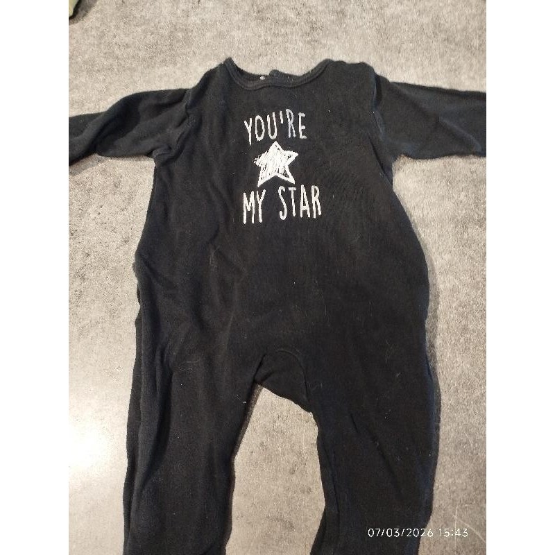Pyjamas été noir tex TAILLE 3 mois