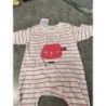 Pyjamas été sucre d'orge rayé rouge TAILLE 3 mois