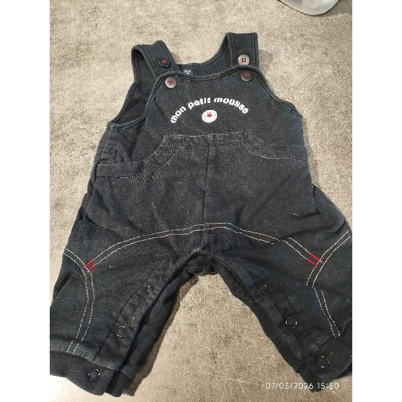 Salopette terre de marin bleu TAILLE 3 mois