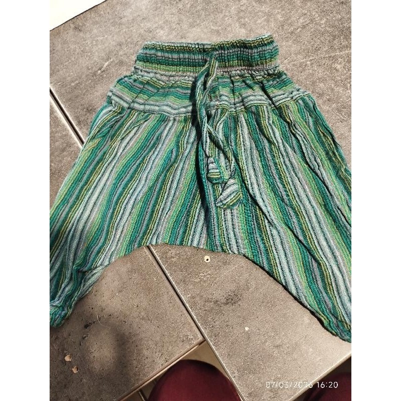 Sarouel rayé vert coton été  TAILLE 3 mois