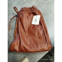 Pantalon simili marron...