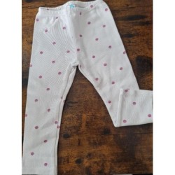 Pantalon blanc à pois...