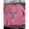 Tee shirt rose cerf TAILLE 8A