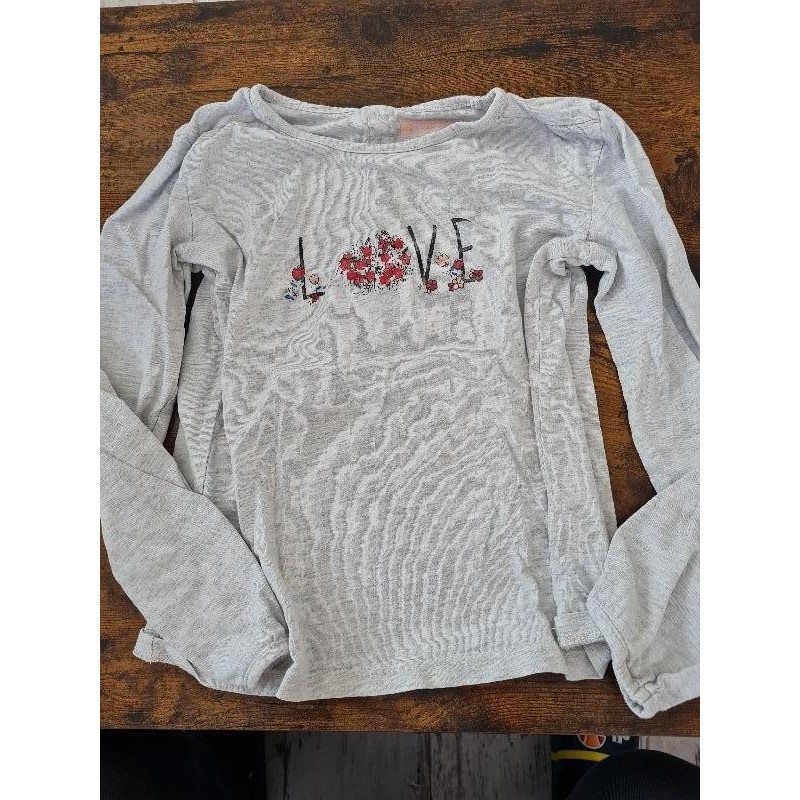 Tee shirt gris love TAILLE 8A