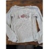 Tee shirt gris love TAILLE 8A