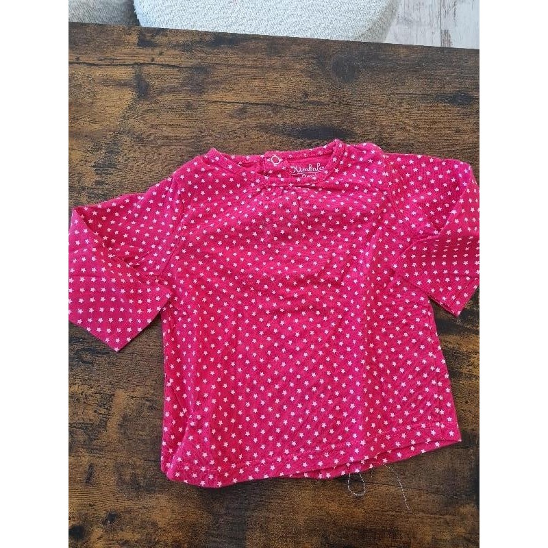 Tunique rose à étoiles  TAILLE 9M