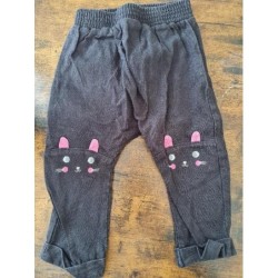 Pantalon noir à chat TAILLE 9M