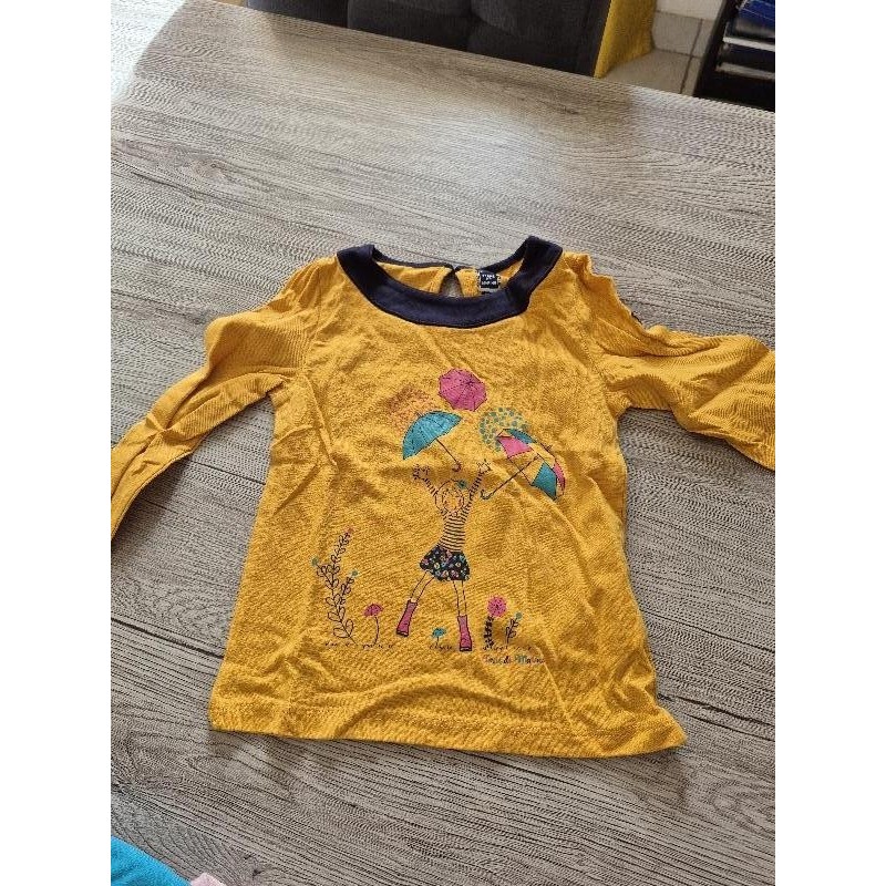 Tee shirt jaune terre d marins TAILLE 4ans 