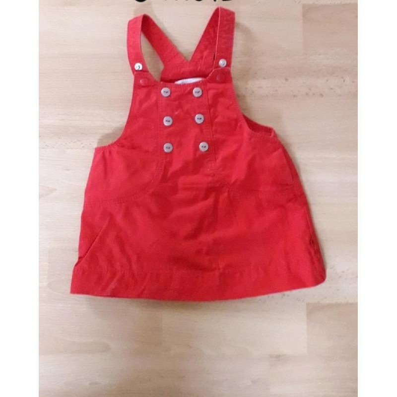 Robe salopette rouge TAILLE 9 mois