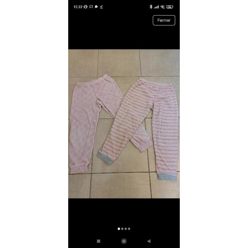 Lot 2 bas pyjama  TAILLE 7/8 ans
