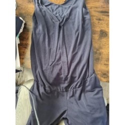 Combi short bleu mater...
