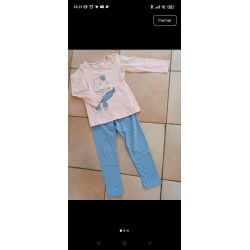 Pyjama bleu rose 4/6 ans...