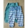 Lot 2 pantalons vert/bleu Lily&Dan 12/18 mois TAILLE 12/18 mois