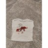Tee shirt manches courtes gemo blanc éléphant  TAILLE 6