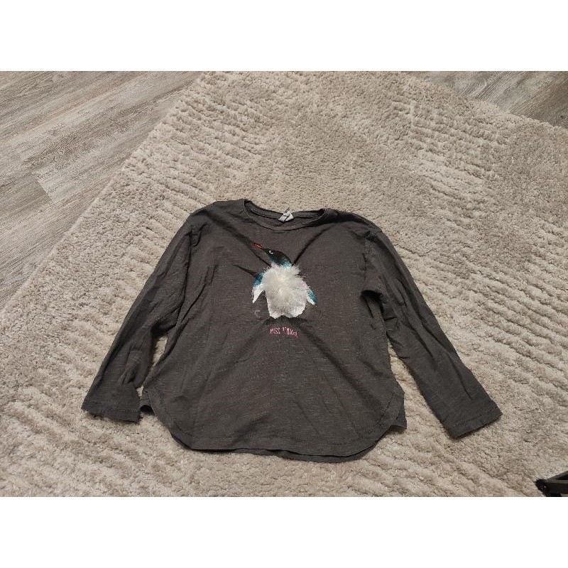 Tee shirt manches longues gris zara miss pengun TAILLE 7