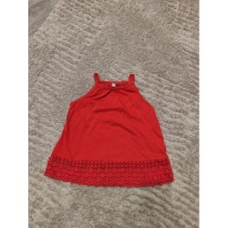 Débardeur rouge dentelle...