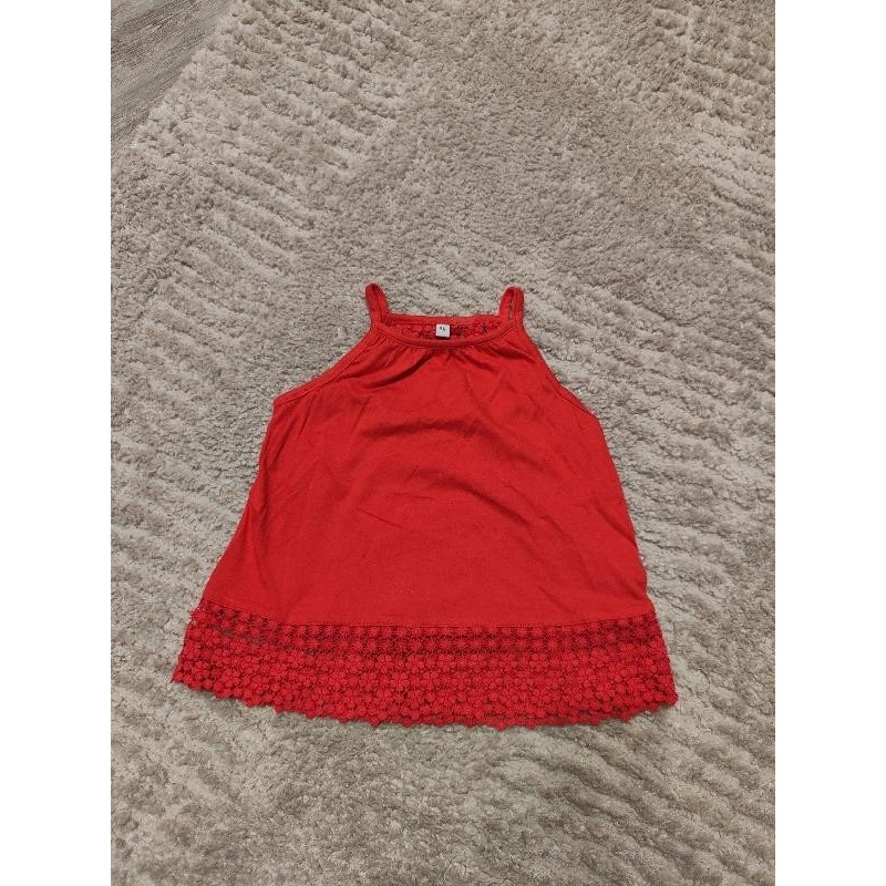 Débardeur rouge dentelle  TAILLE 5