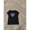 Tee shirt manches courtes marine coeur violet Kiabi  TAILLE 5