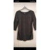 Tee-shirt gris à pois 3/4 TAILLE L