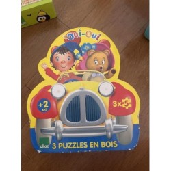 Puzzle bois oui oui x3 